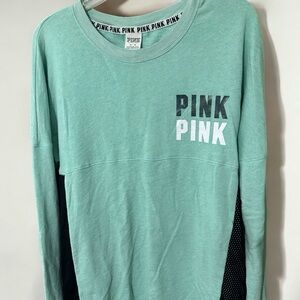 Victoria's Secret PINK Minted Green Sweatshirt/Long Sleeve Shirt